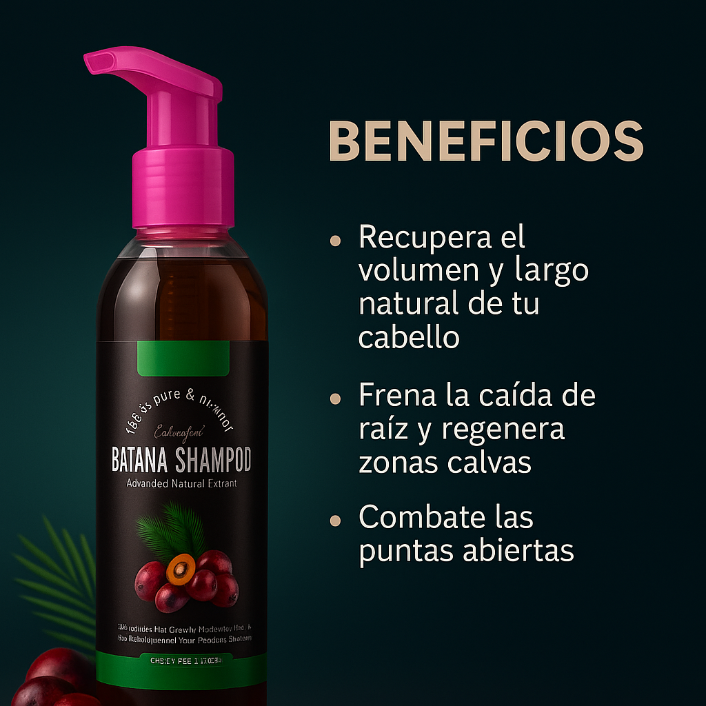 SHAMPOO BATANA® Recupera el largo de tu cabello en 2 semanas